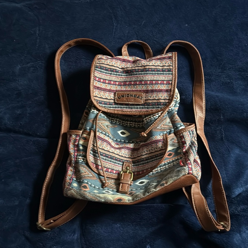 UNIONBAY Blue and Brown Bohemian Backpack